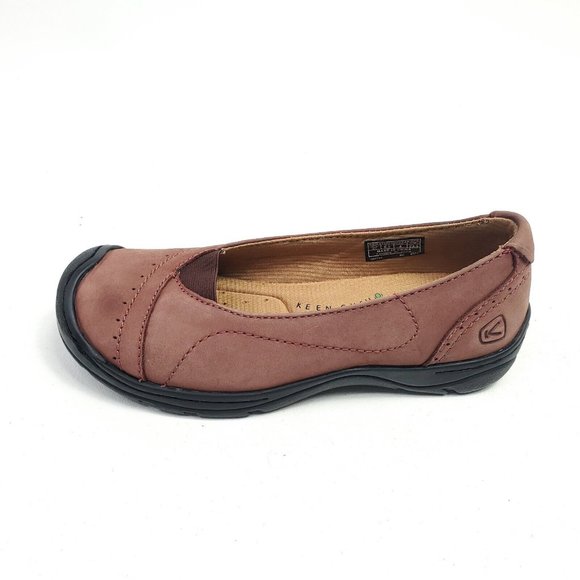 Keen Shoes - Keen Womens Ballet Flats Brown Slip On Comfort Shoes Stitched Keen Cush Size 6.5